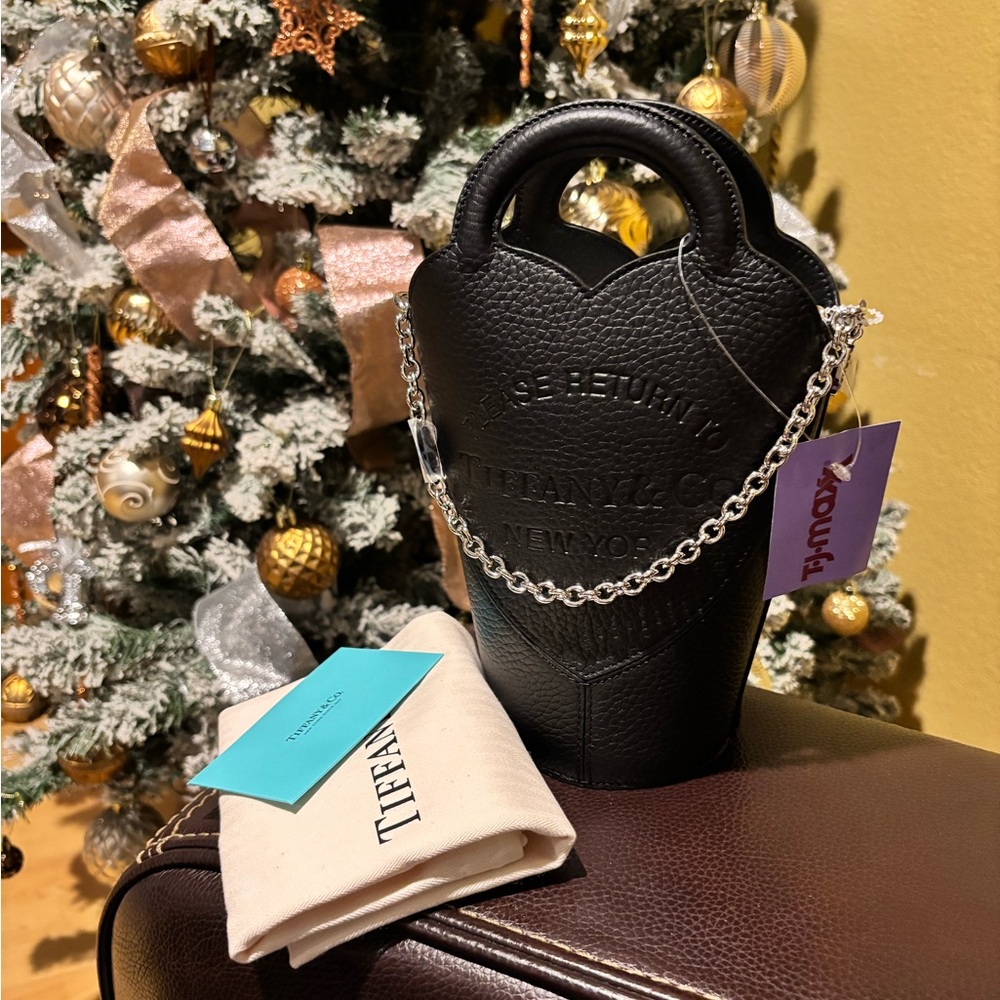 SOLD Tiffany & Co. Black Mini Bag with Chain